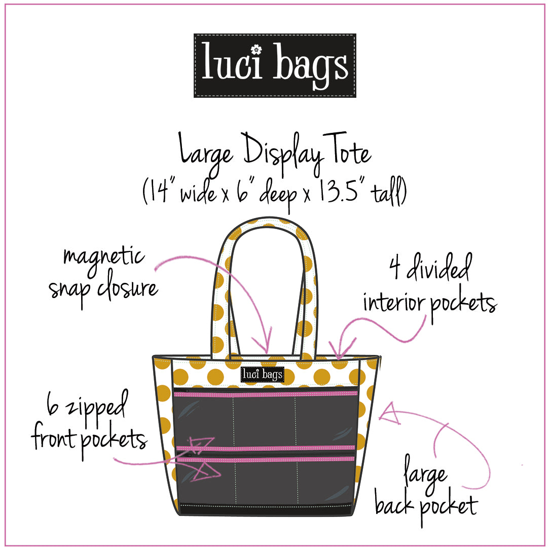 Black Lattice Large Display Tote