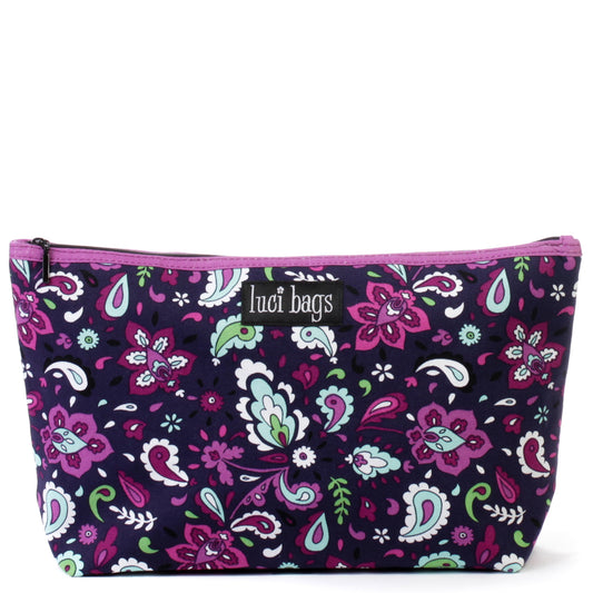 Plum Paisley Large Pouch
