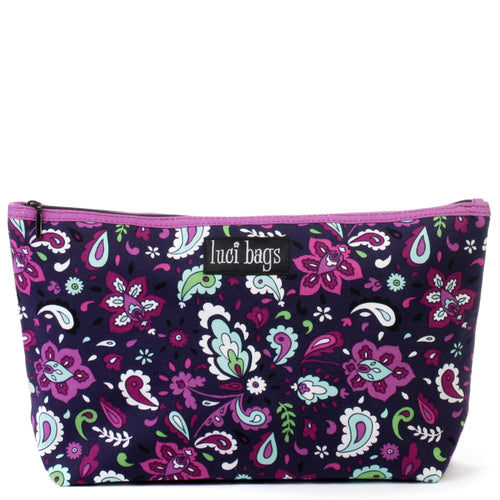 Plum Paisley Large Pouch