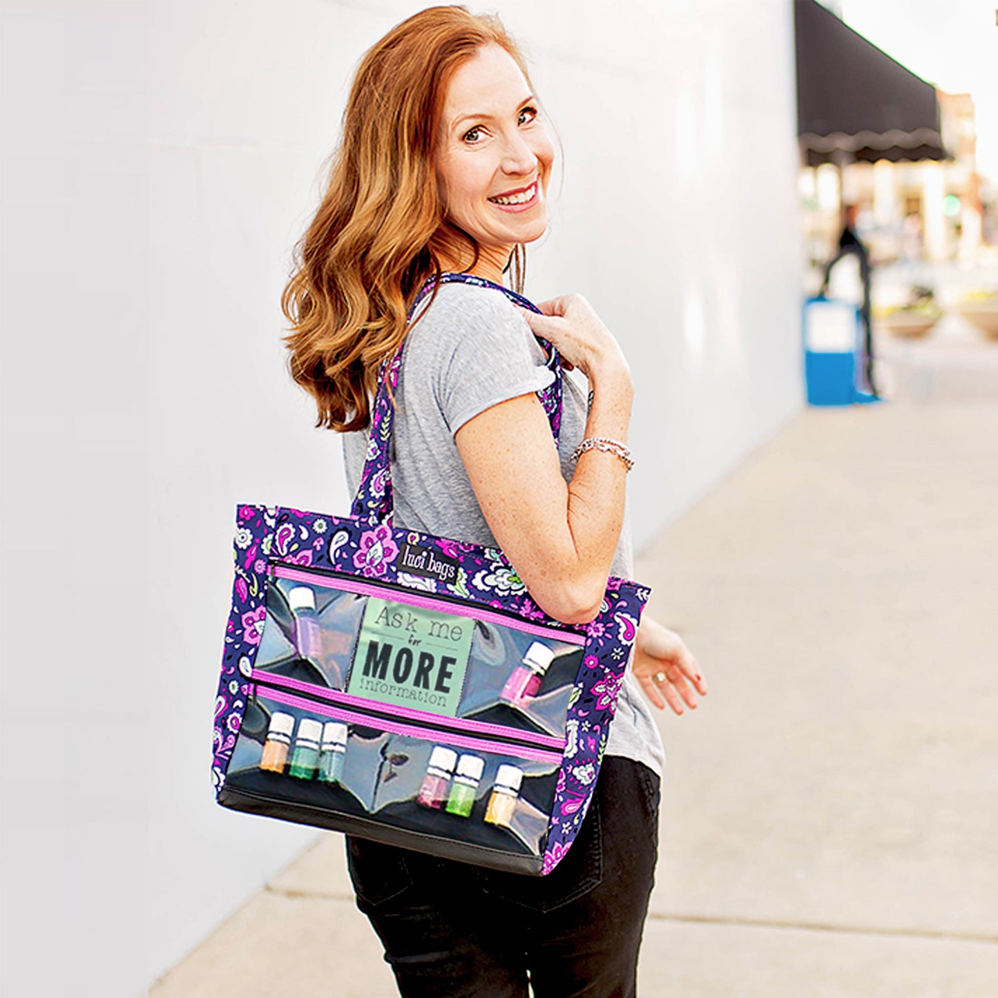 Plum Paisley Original Display Tote
