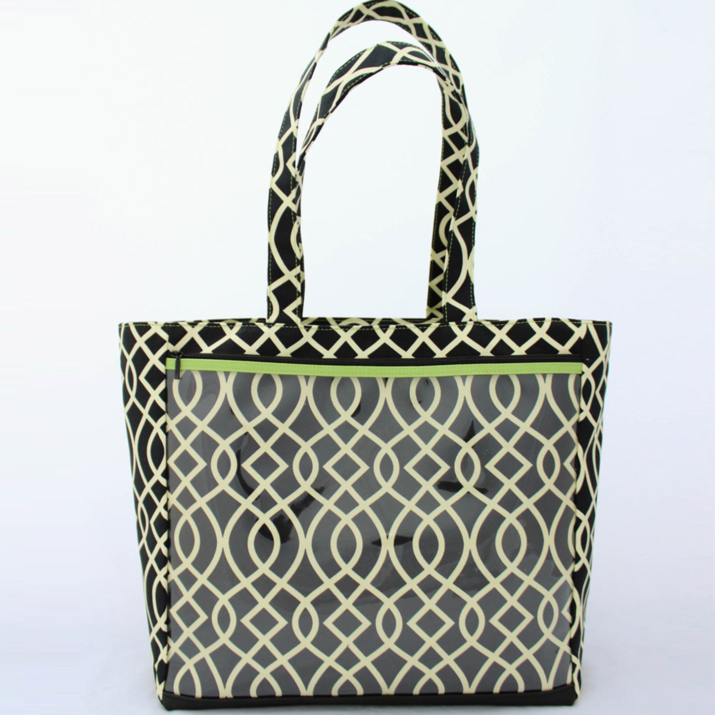 Black Lattice Large Display Tote