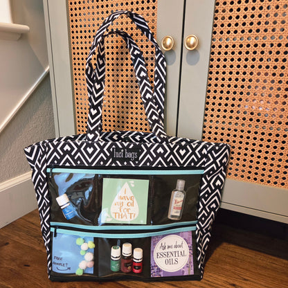 Deco Large Display Tote displaying essential oils products and business supplies