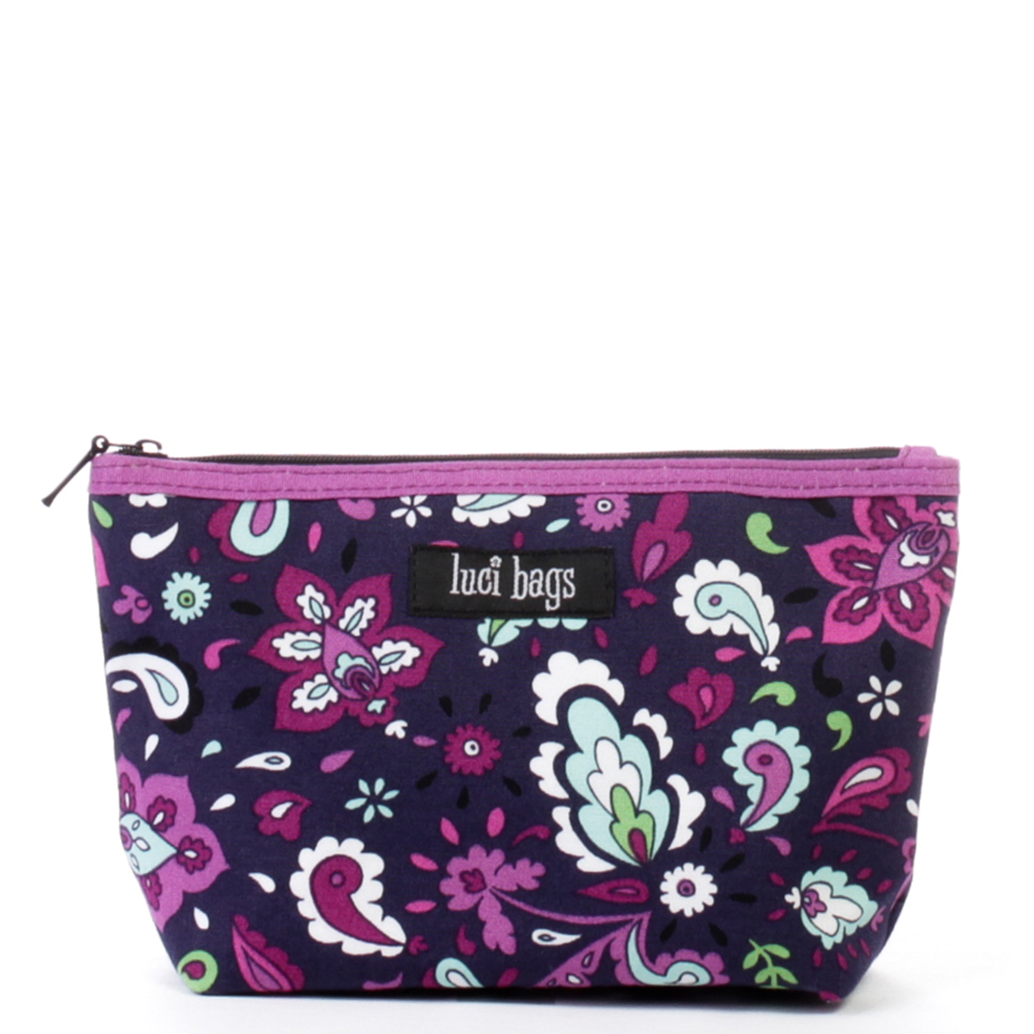 Plum Paisley Small Pouch – Luci Bags