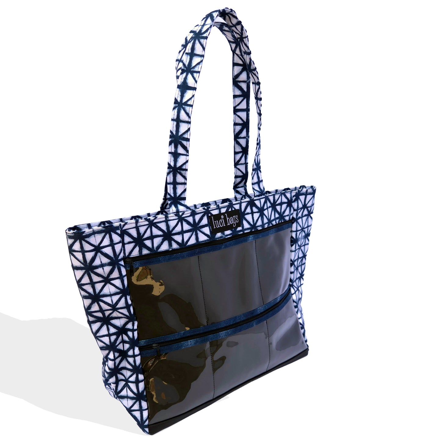 Side view of Shibori Large Display Tote